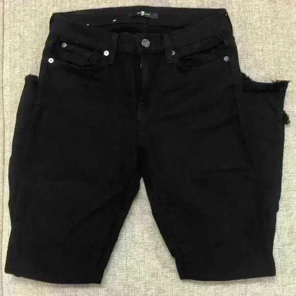 7 For All Mankind Ankle Skinny with Wave Hem - Picture 3 of 7